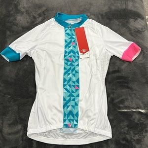 RION Cycling Jersey Women's Short Cycling Shirt with 3 Back Pockets Small NWT